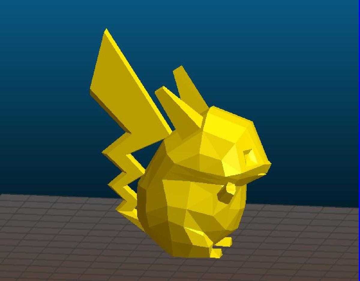 Pikachu Pokemon (versao gorda low poly)