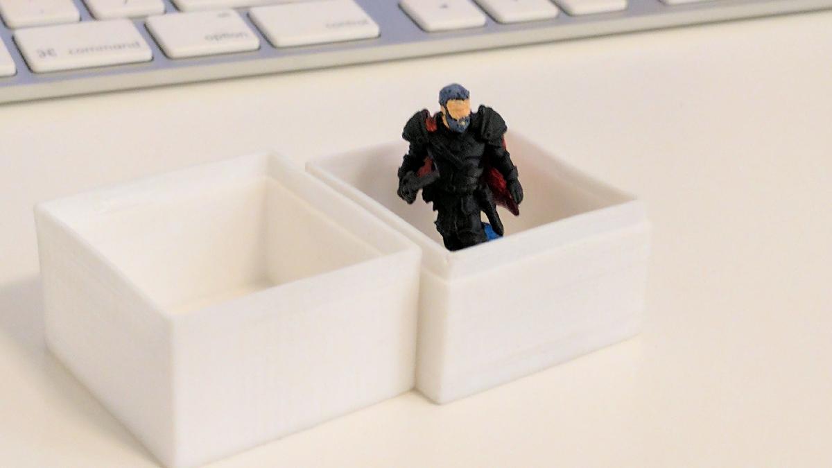 Caixa de armazenamento unica em miniatura com inserto hexagonal