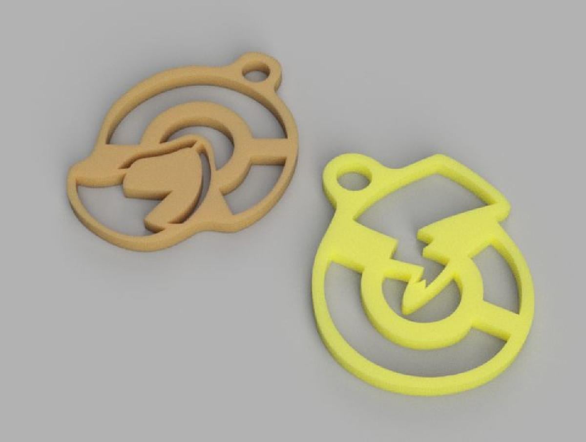 Chaveiro de Mochila do Pokemon: Lets go, Eevee & Pikachu