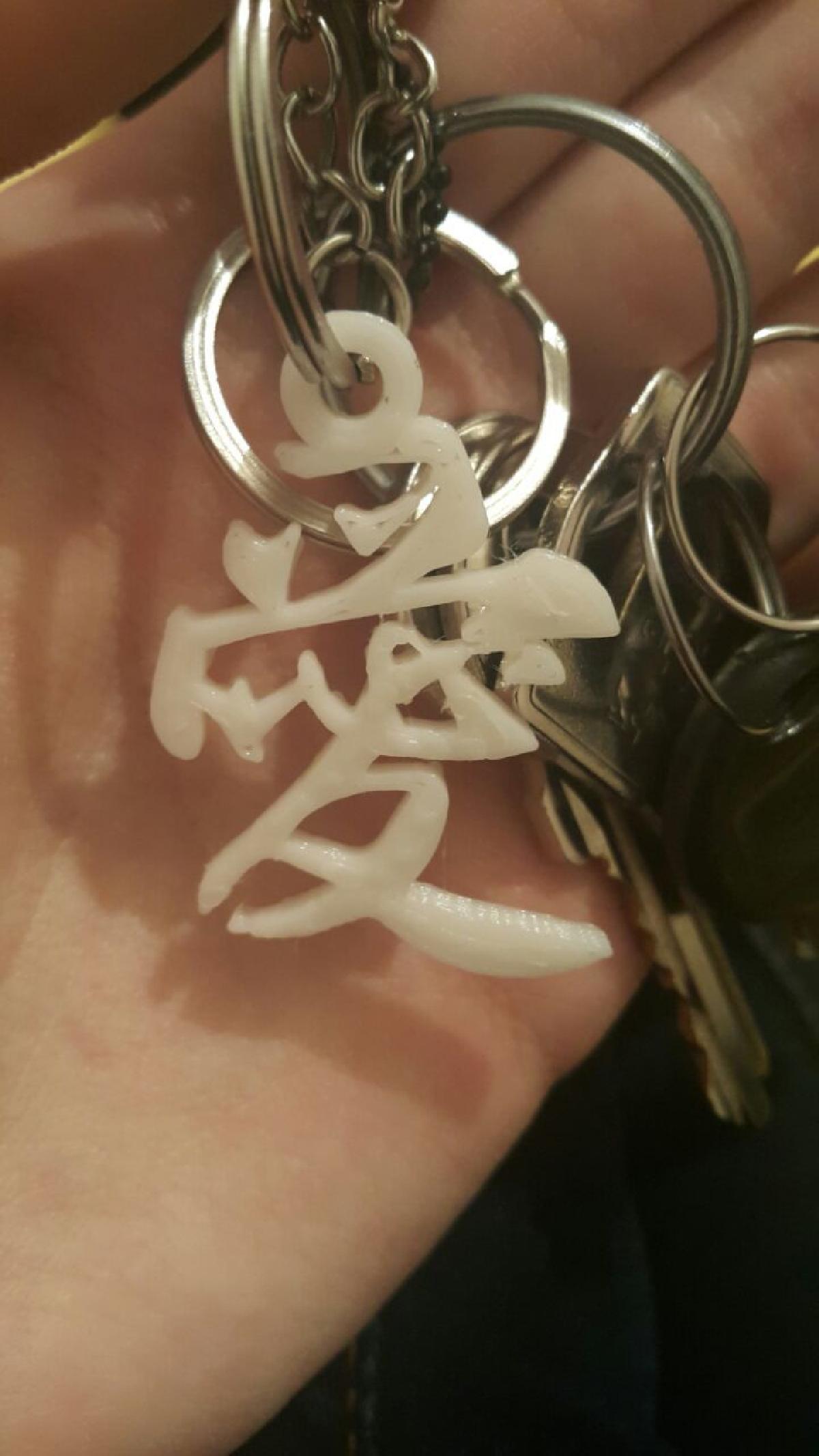 Chaveiro de amor em chines