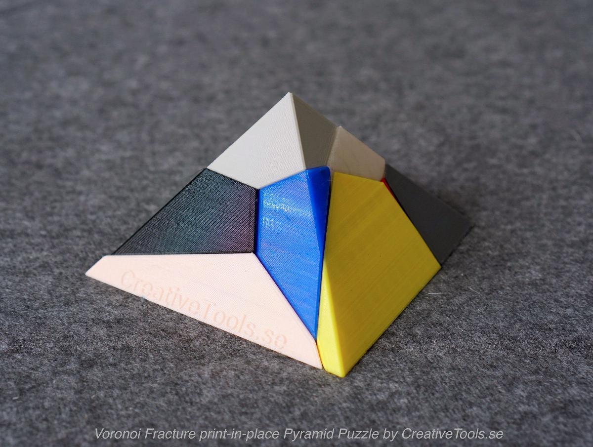Quebra de Voronoi Impressao em Lugar Quebra Cabeca Piramide