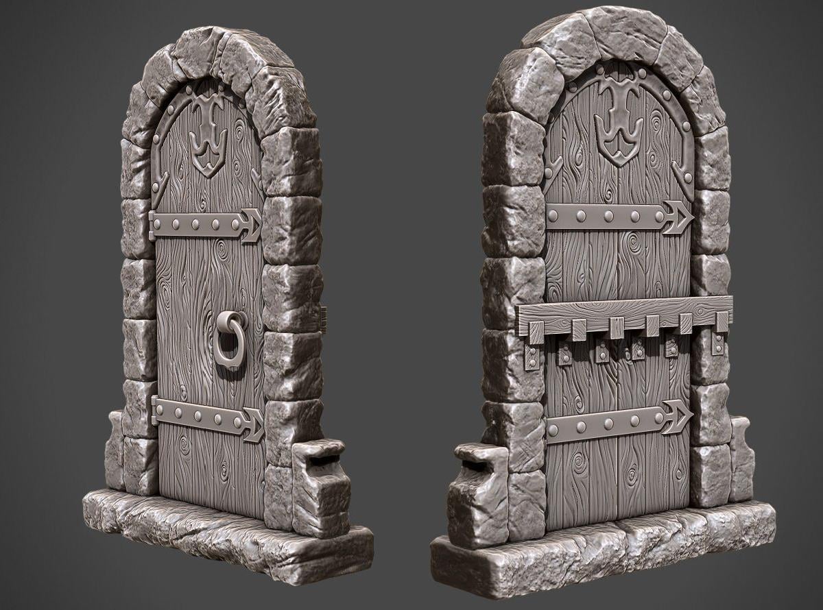 Porta de masmorra de madeira!