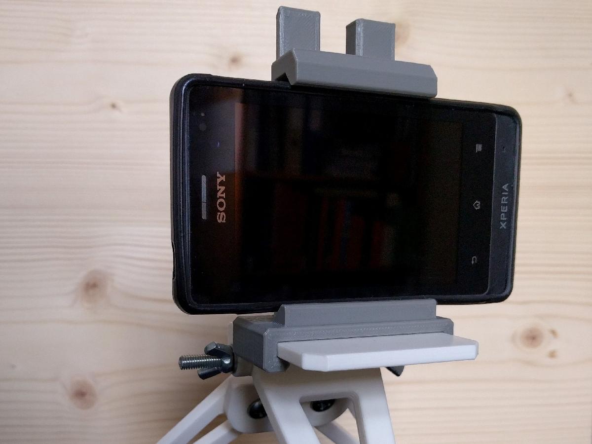 Suporte para celular para tripe de camera compacta