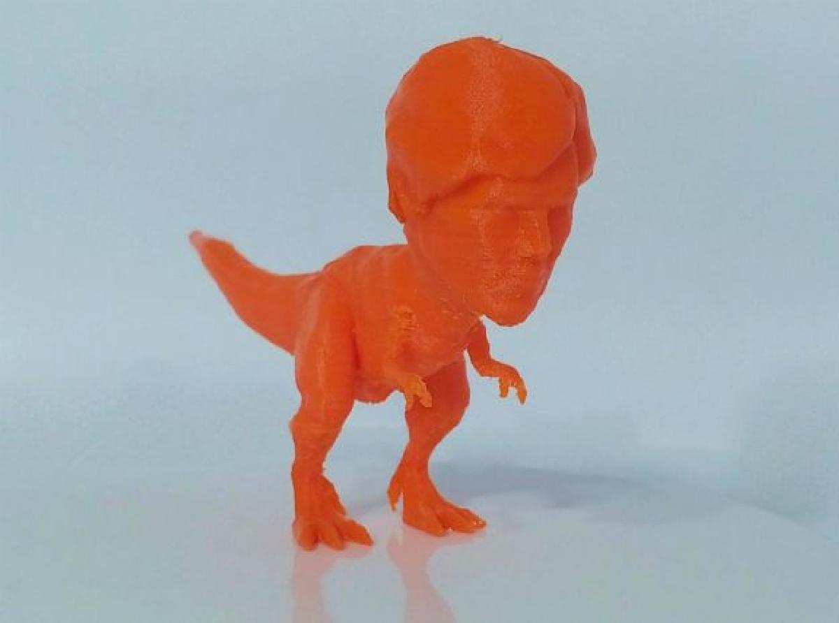 Tiranossauro rex com a cabeca de Benedict Cumberbatch