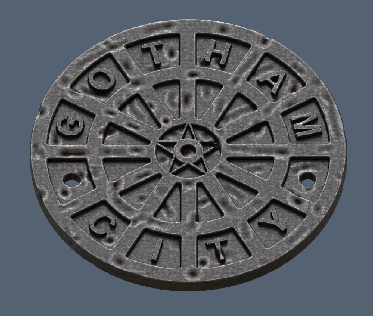 Coaster de Tampa de Bueiro da Cidade de Gotham (Batman)