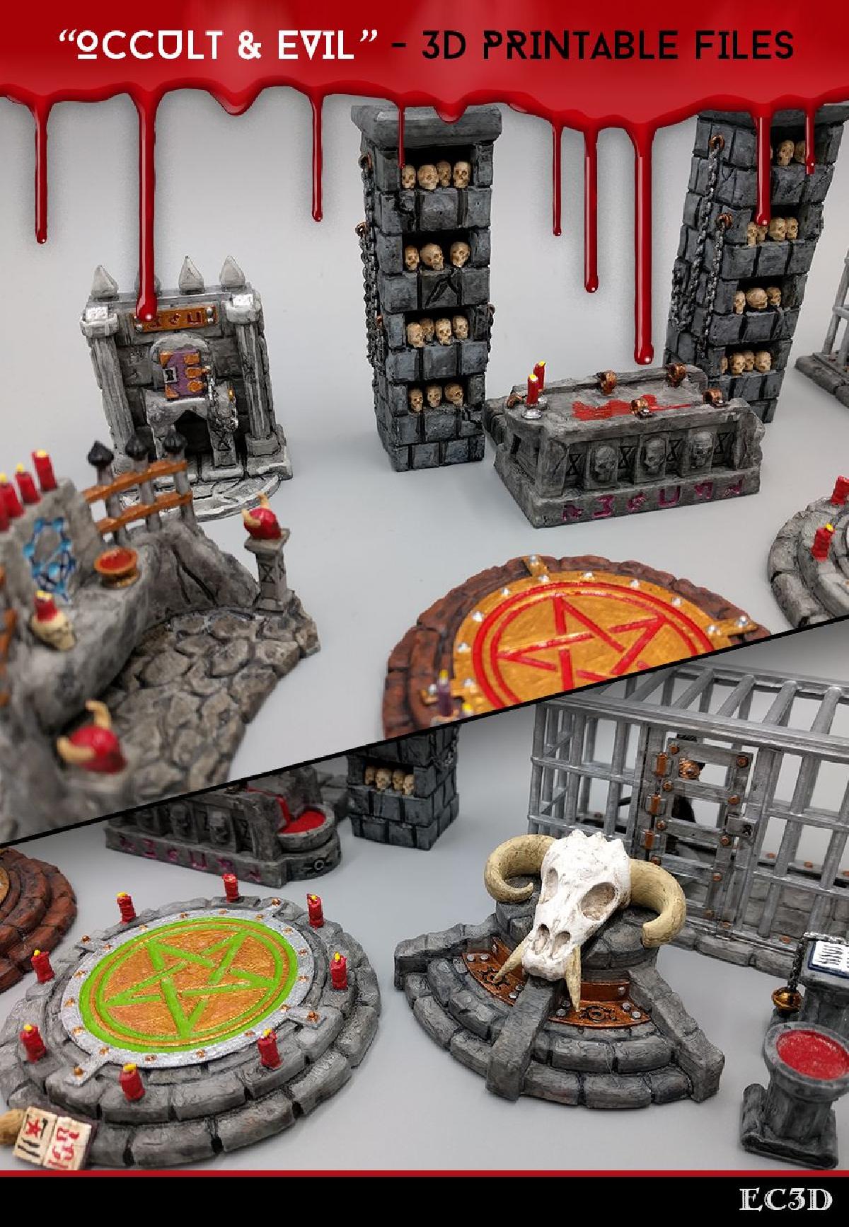 Oculto e Maligno   Jogo de 28mm   Item de Amostra
