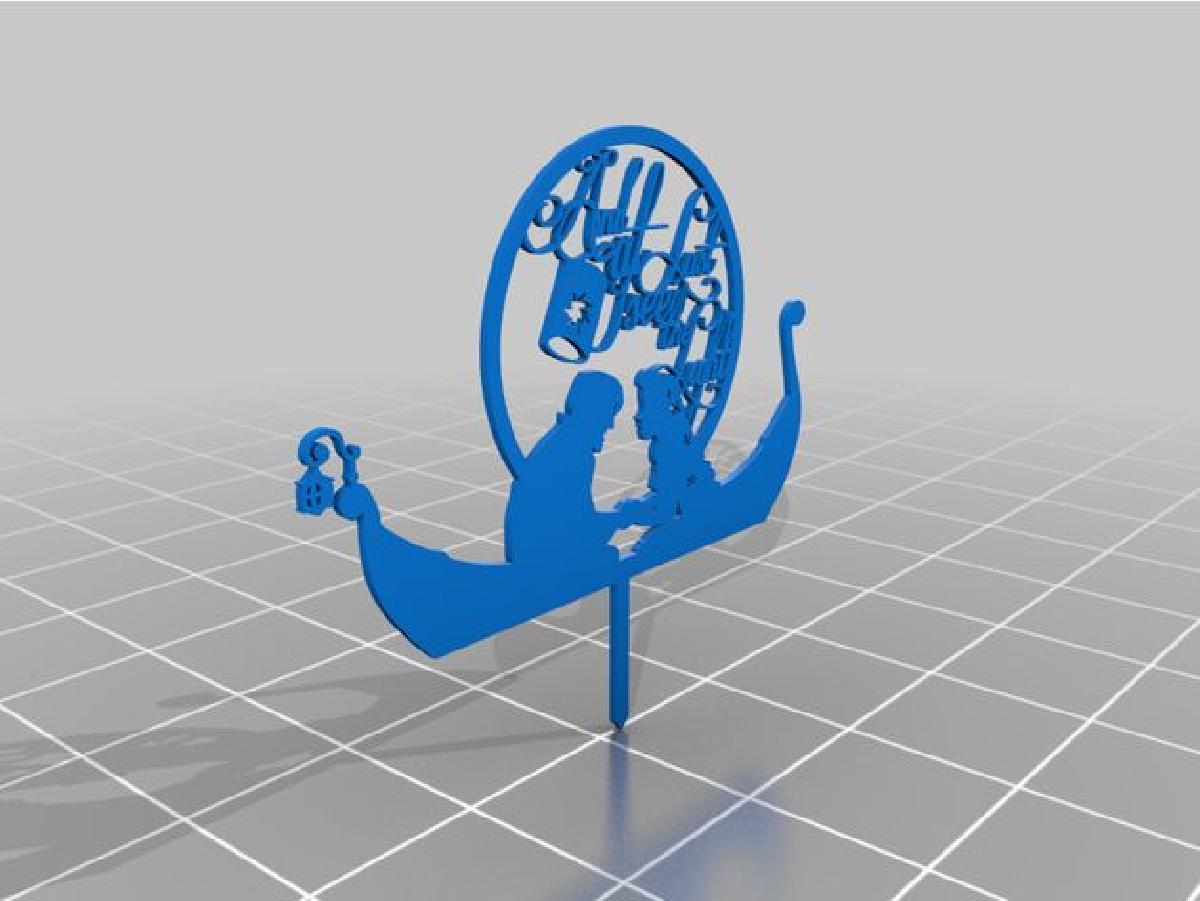 Imprimir STL topo de bolo e finalmente vejo a luz Modelo 3D - 4883249
