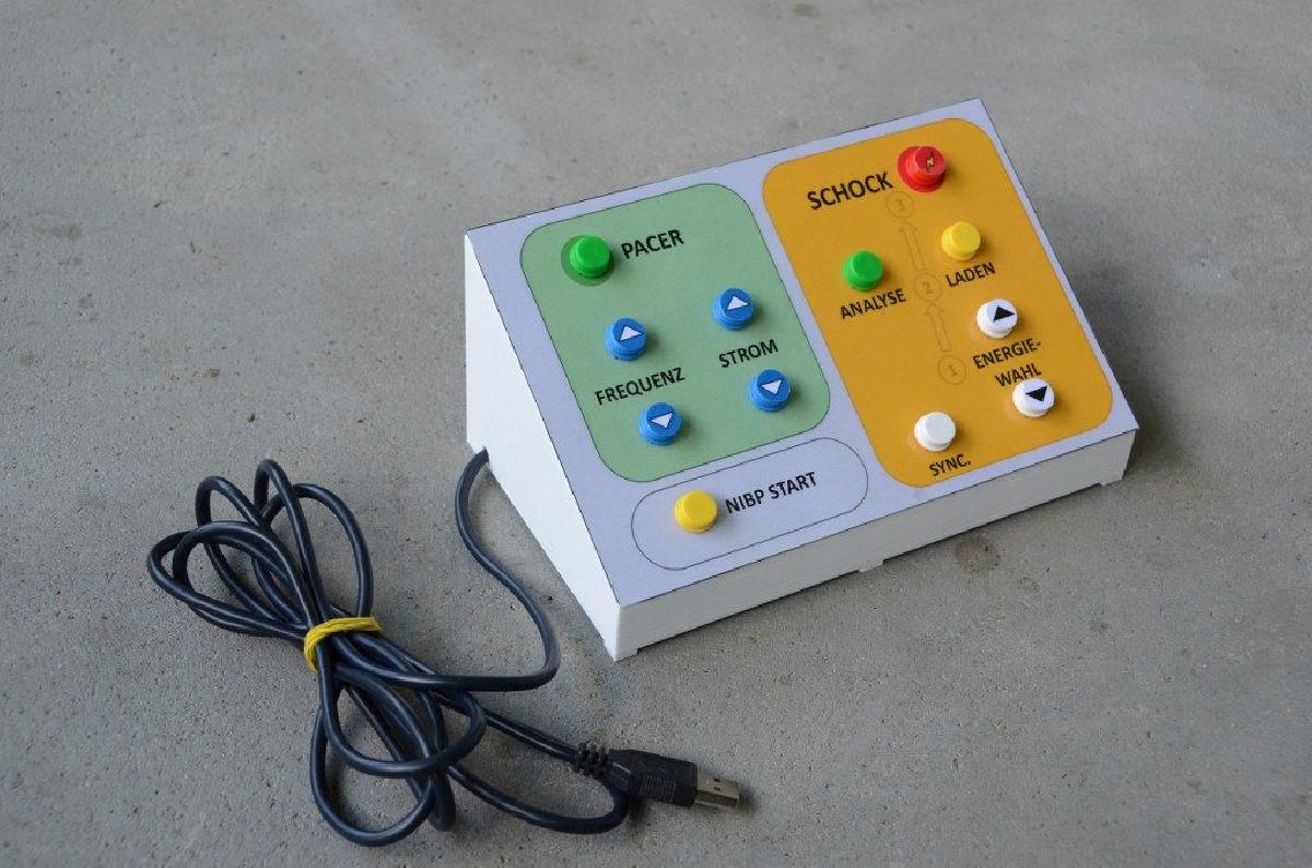 Carcaca do painel de controle para Simulador de Sinais Vitais