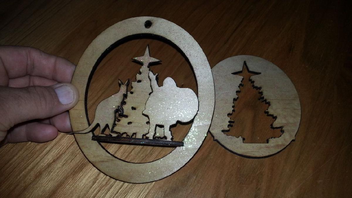 Decoracao de Natal Australiana Cortada a Laser