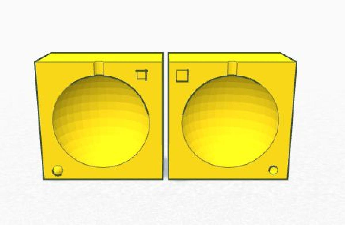 Forma de Cubo de Gelo Redondo com Buraco para Despejar