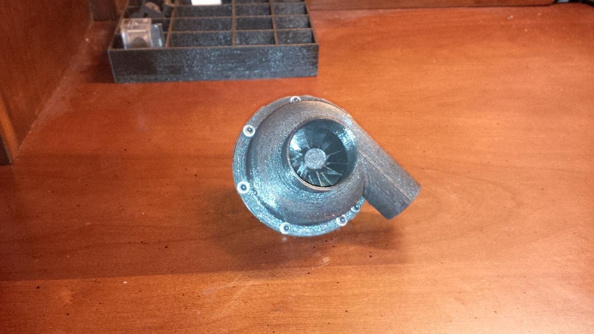 Ventilador de turbina, carcaca e montagem do motor eletrico.