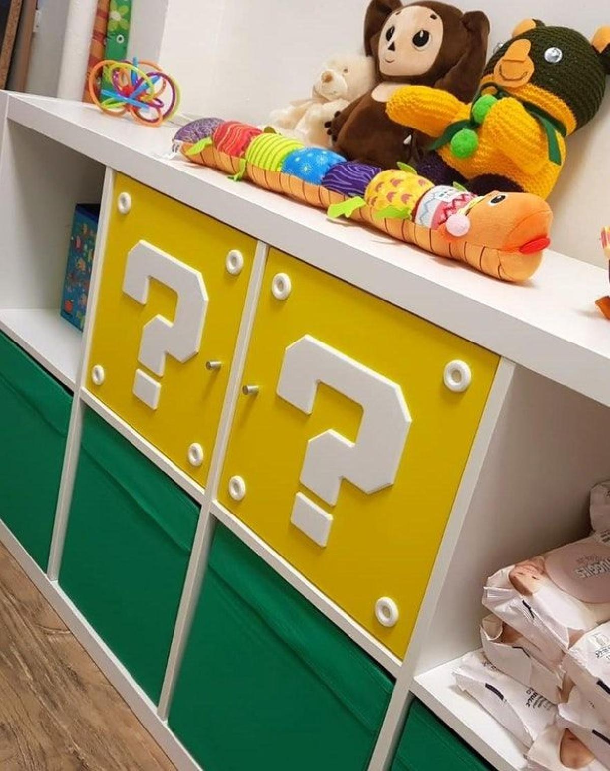 Bloco do Super Mario para prateleiras IKEA