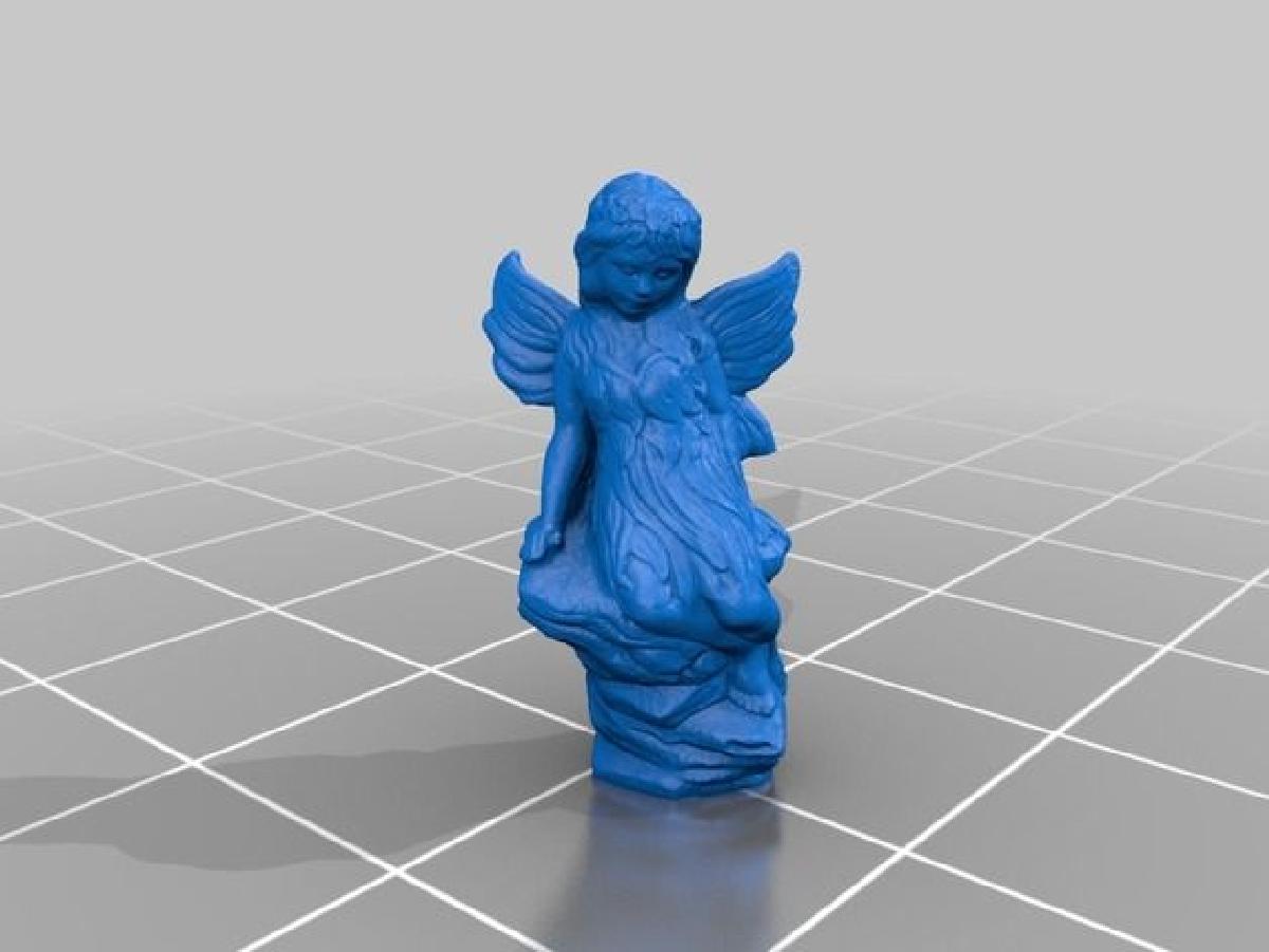 Escaneamento fotogrametrico de ornamento de jardim de fadas