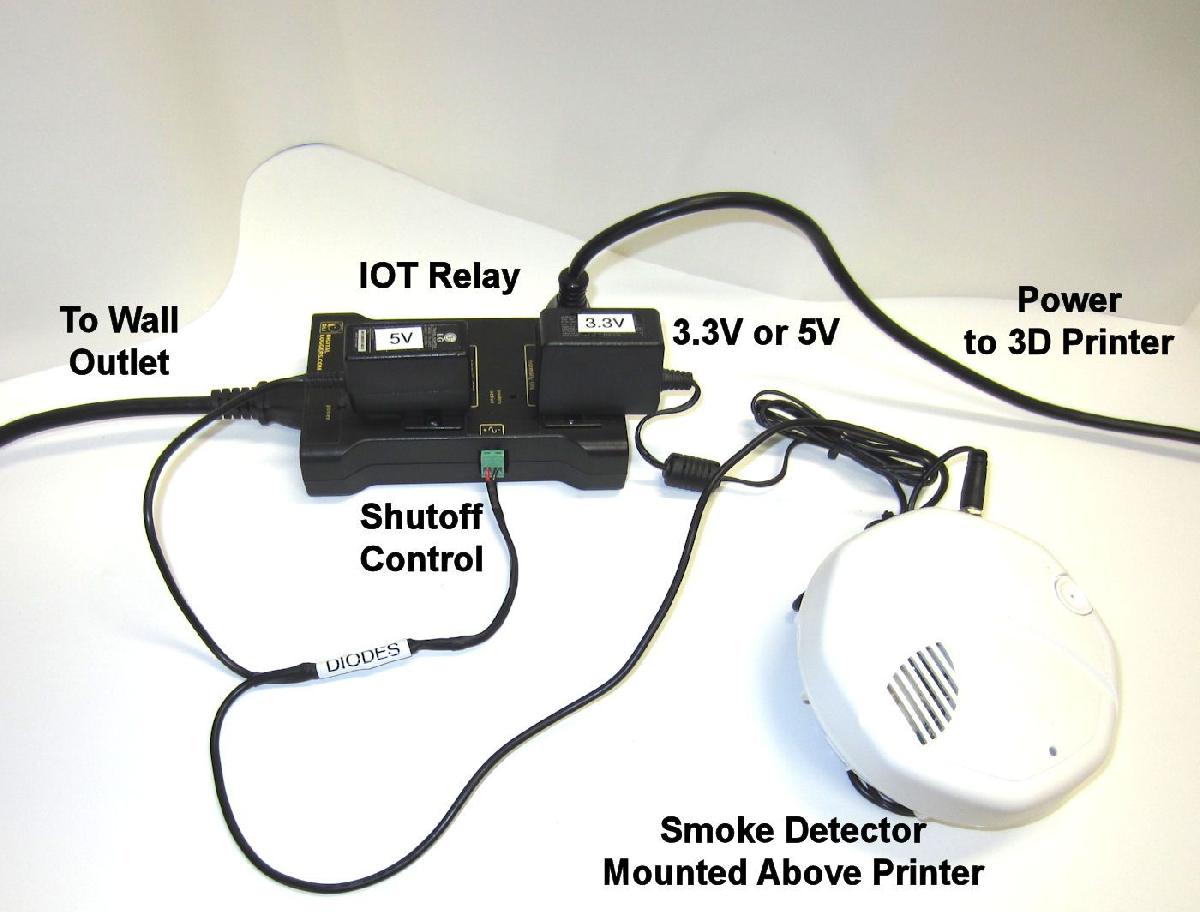 Desligamento de seguranca da impressora 3D   Detector de fumaca