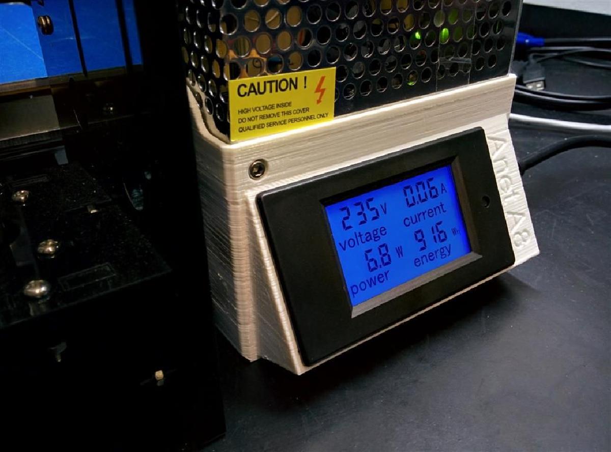 Capa da fonte de alimentacao Anet A8 com medidor de potencia LCD
