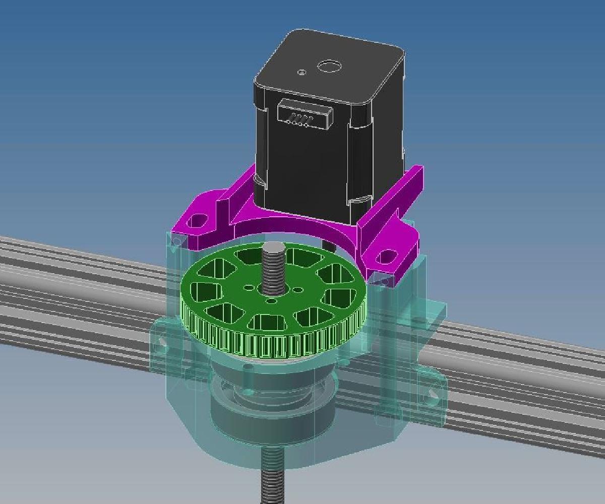 Eixo z do cinto central 3Drag com parafuso trapezoidal