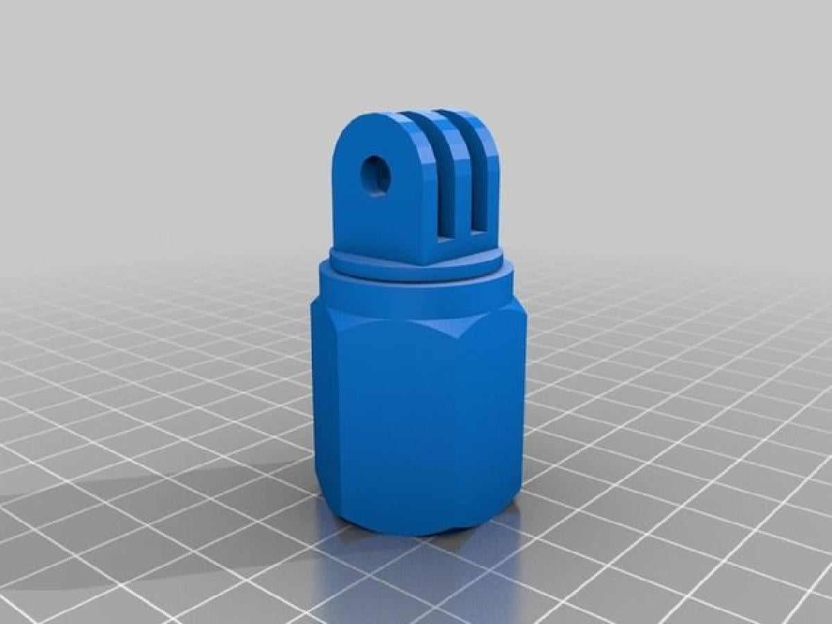 Polo de extensao (com roscas) para montagem GoPro   para bastao de selfie gigante