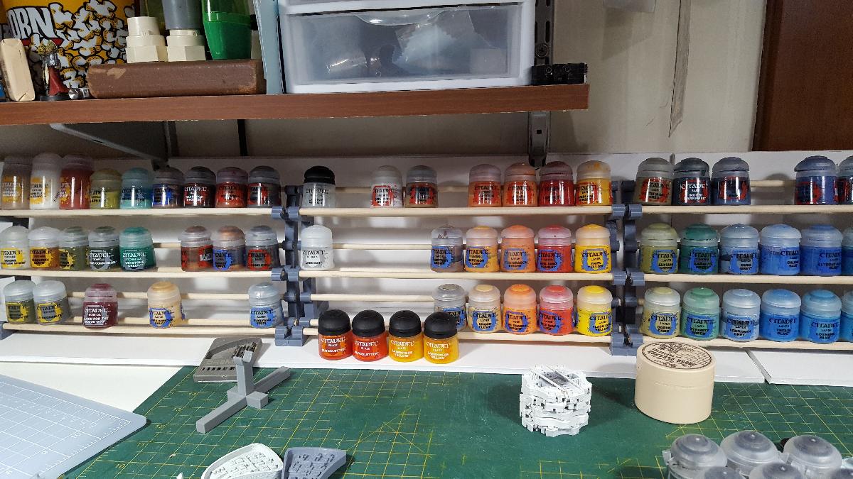 suporte de tinta de 3 camadas para potes da GW