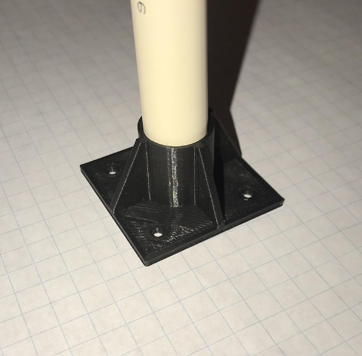 Base para tubo de PVC de 1/2