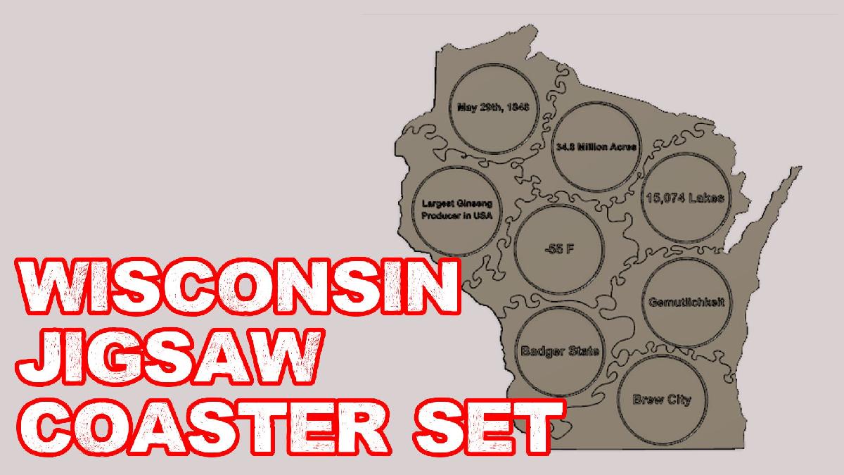 Conjunto de Porta Copos de Wisconsin