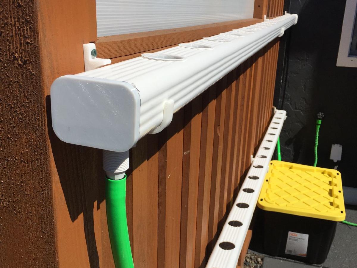 Tampa de extremidade de calha NFT hidroponica