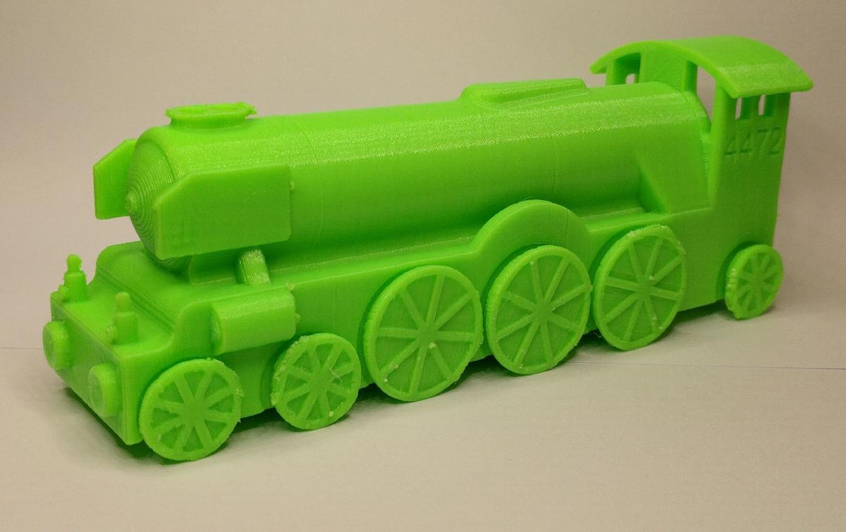 Trem de brinquedo Flying Scotsman com impressao nas rodas moveis