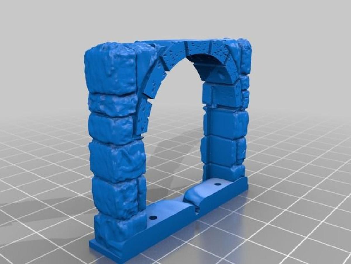 Portas Arqueadas de Pedra de Masmorra OpenForge 2.0