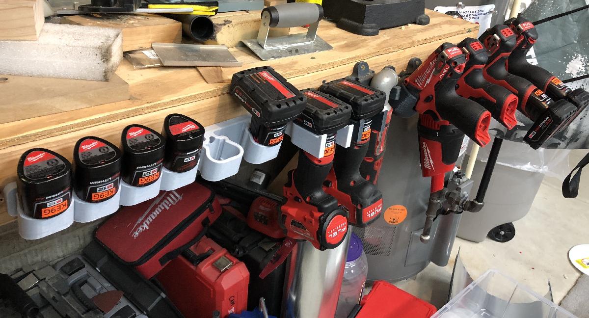 Suportes de Armazenamento para Furadeira Sem Fio Milwaukee M12