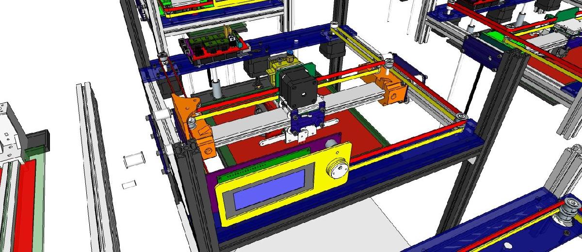 PANDORA Jr. DXs   Impressora 3D DIY   Conceito de Design 3D