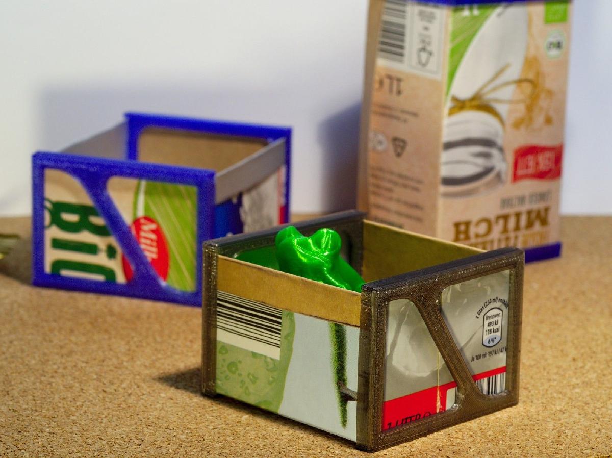 Caixas de reciclagem de leite