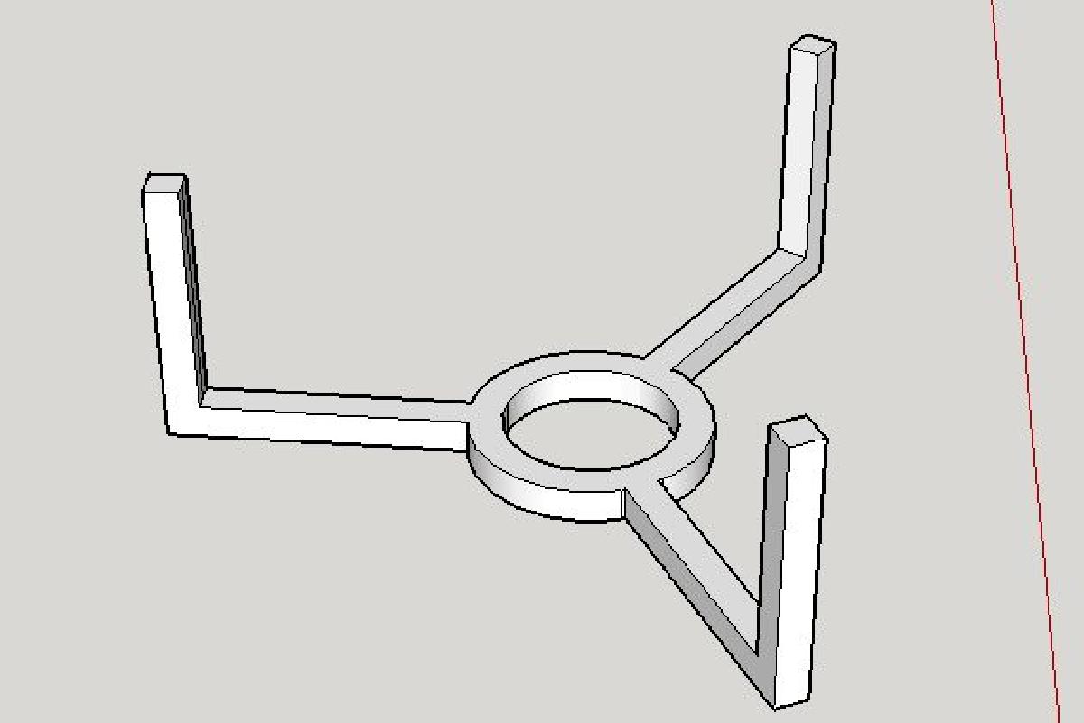 Um gabarito de centralizacao para um triturador de lixo