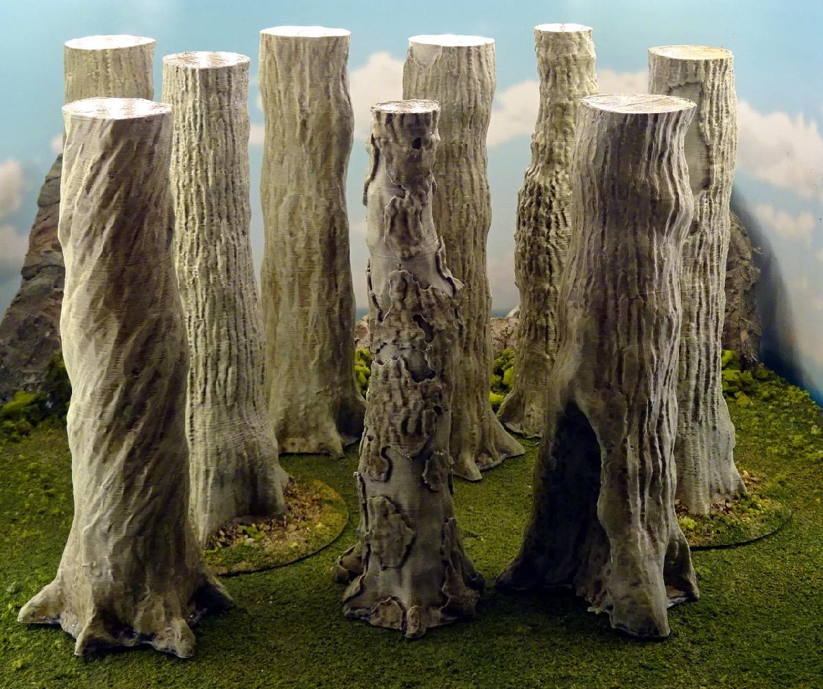 Vegetação B   Troncos de árvores gigantes