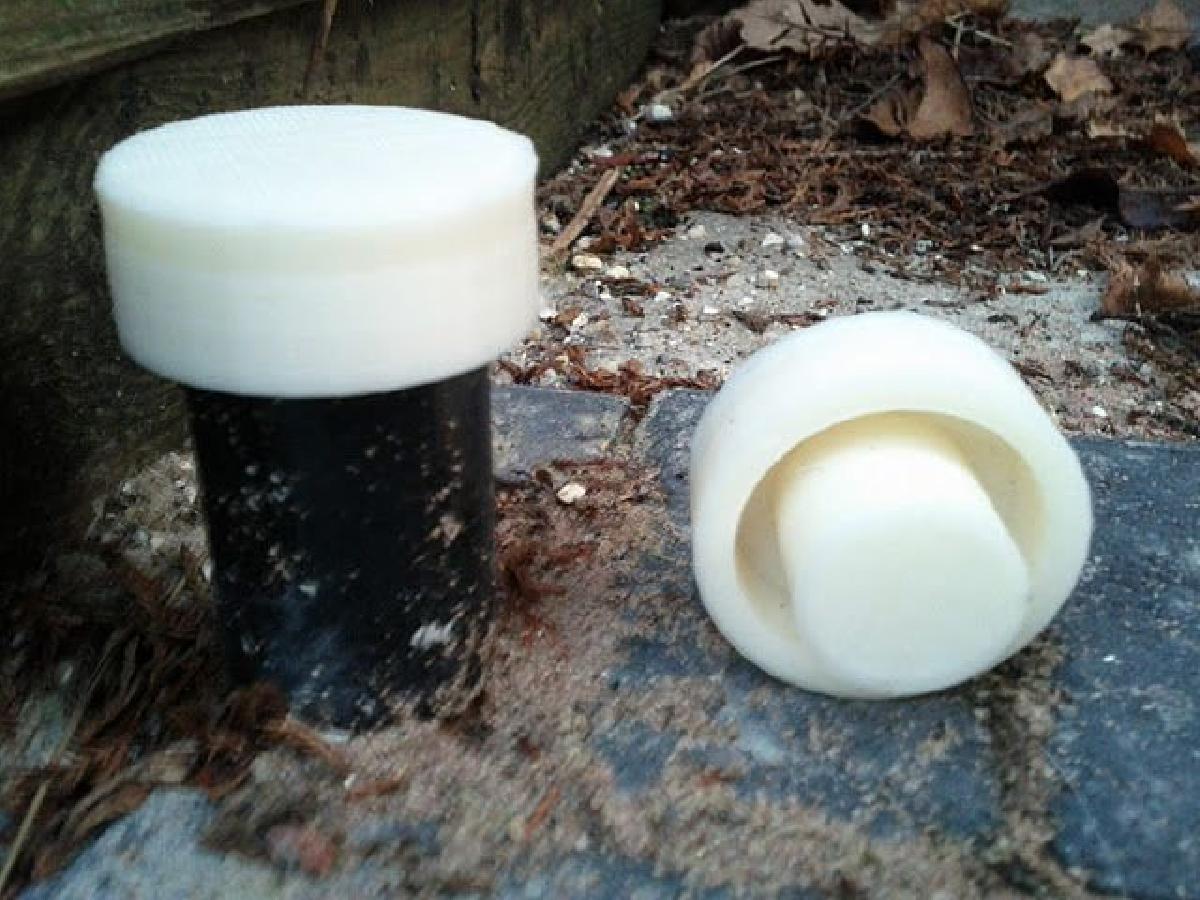 Tampao de extremidade de tubo plastico, tubo de 22mm