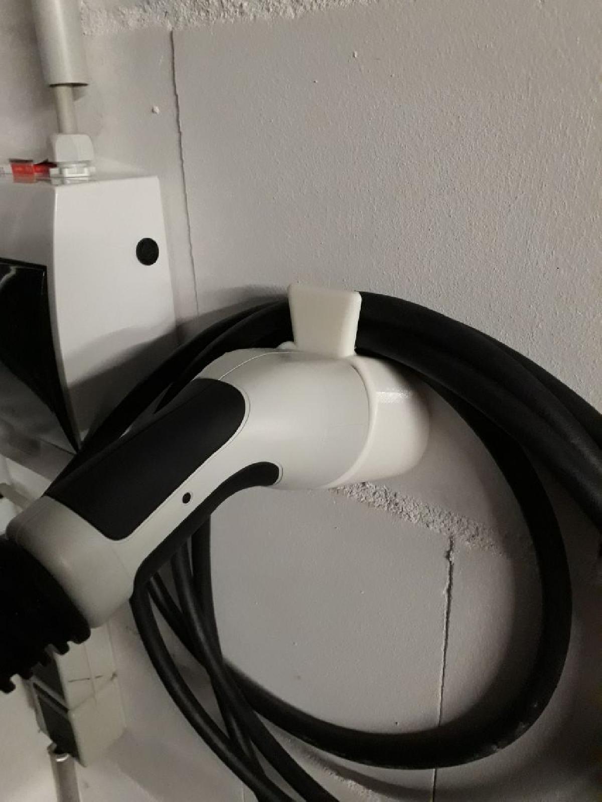 Suporte de plugue para carro eletrico (Tipo 2)   com suporte de cabo integrado