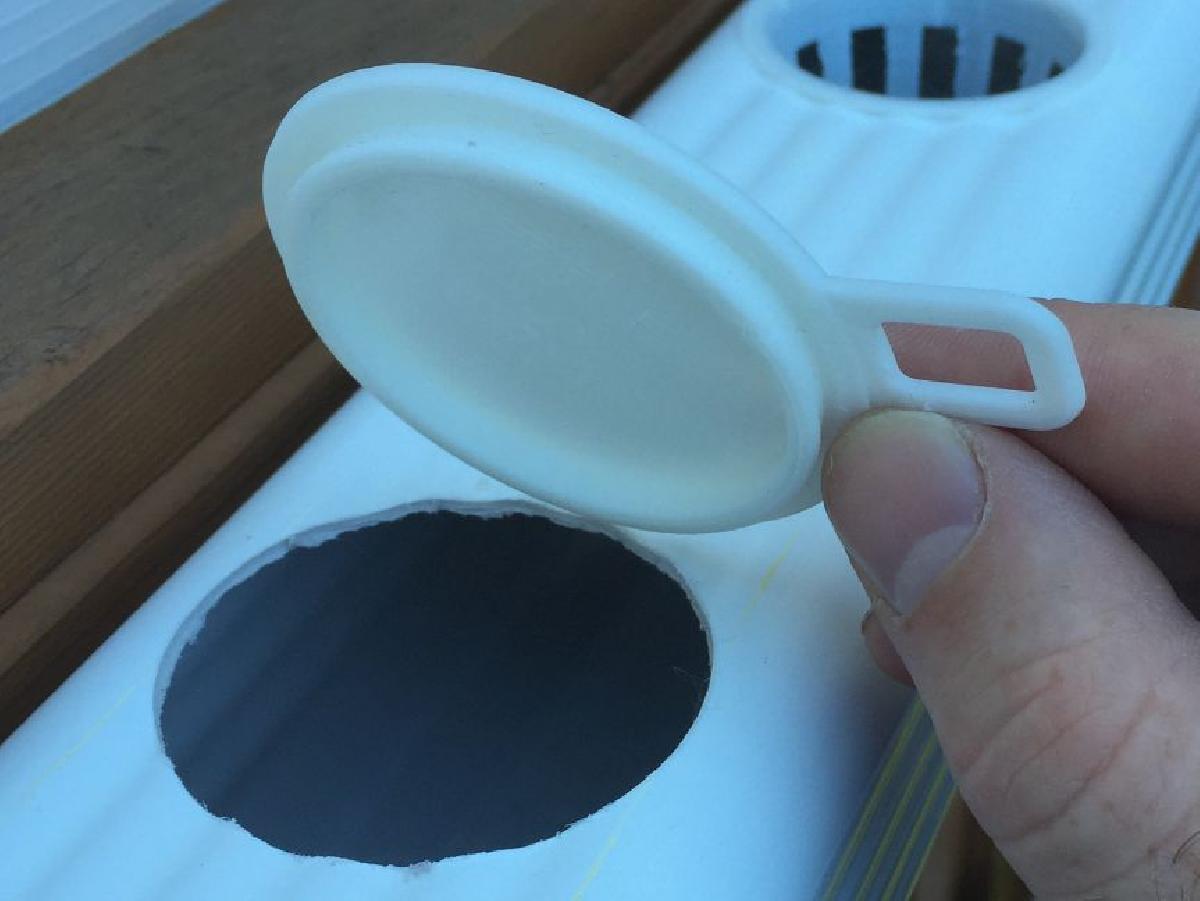 Tampa de fechamento snap in de 2 polegadas para NFT hidroponico