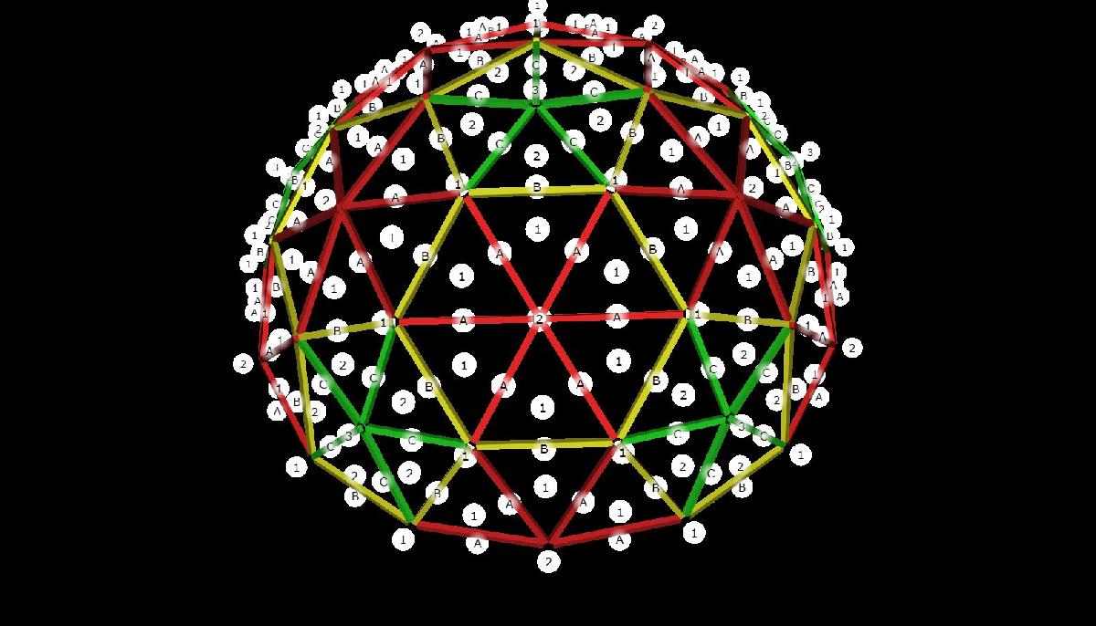 Conector de Cupula Geodesica 3V para tubo de PVC de 1