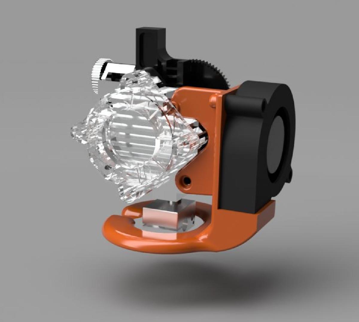 Carcaca do ventilador de camada E3D Titan Aero para radial de 50mm + montagem BL