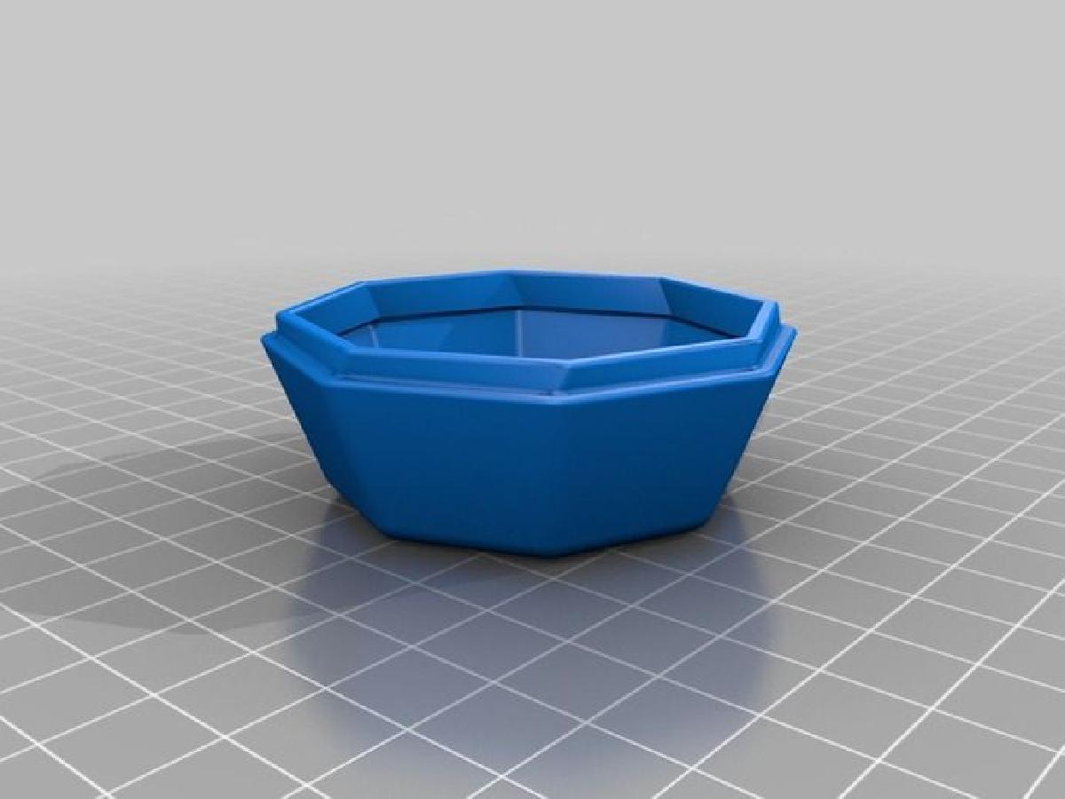 Pote Octagonal Torcido com Tampa