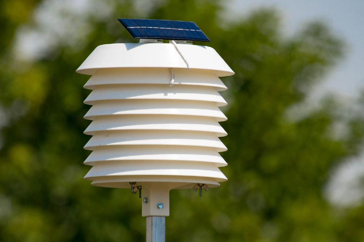 Escudo de radiacao solar (Stevenson Screen) para termometro ao ar livre