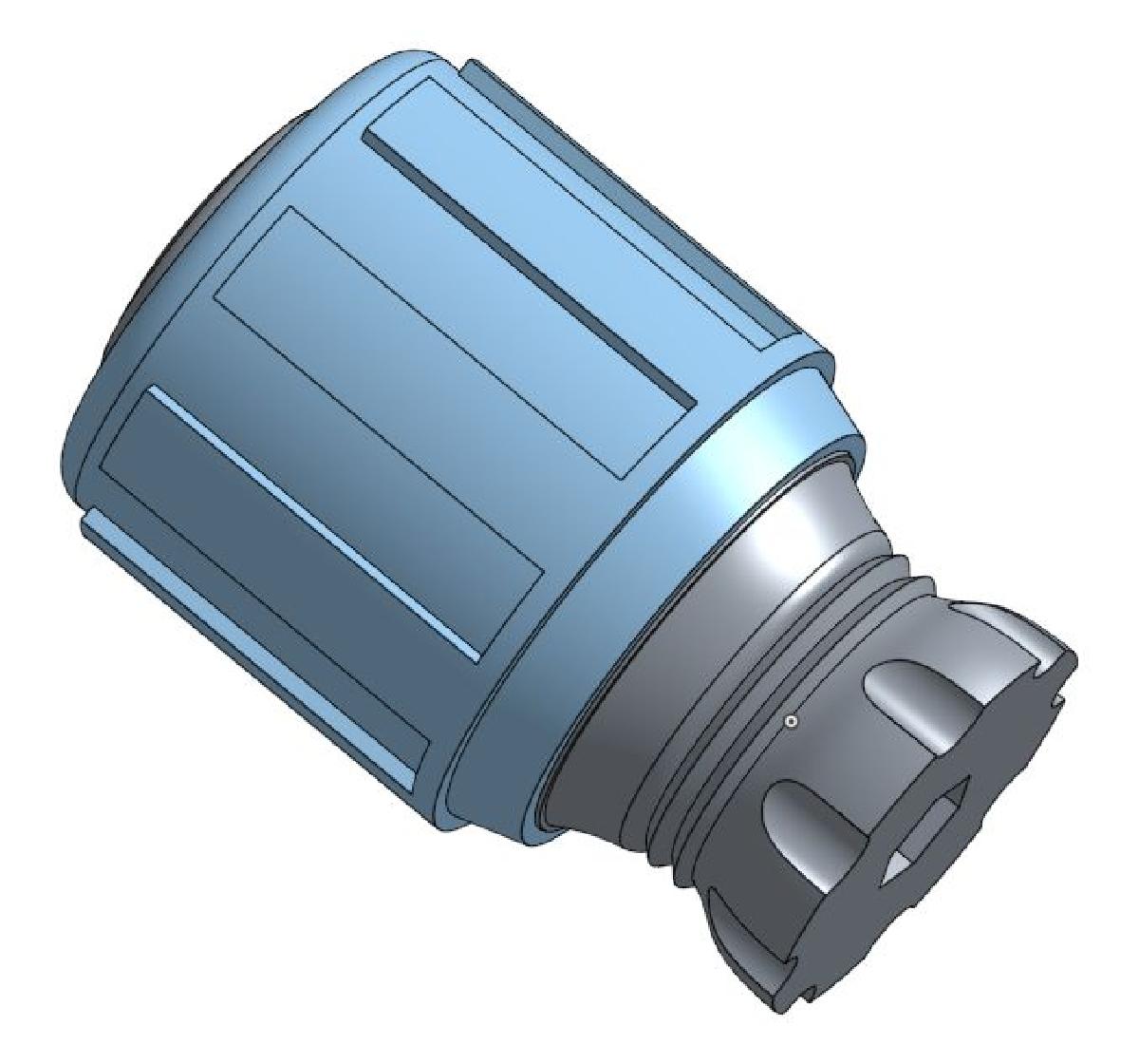 Cabo de chave de fenda curta para bits de 1/4 polegada