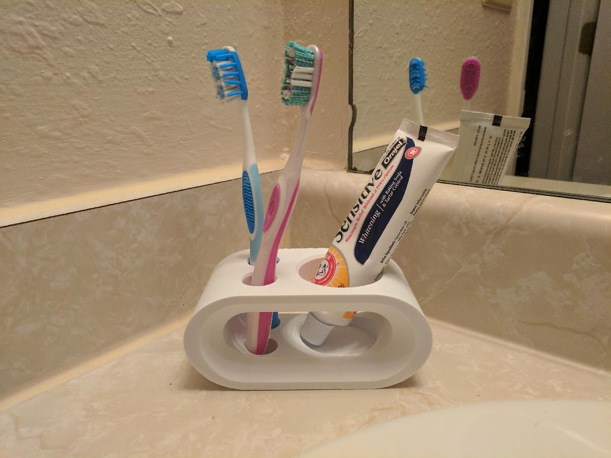 Suporte para escova de dentes e creme dental