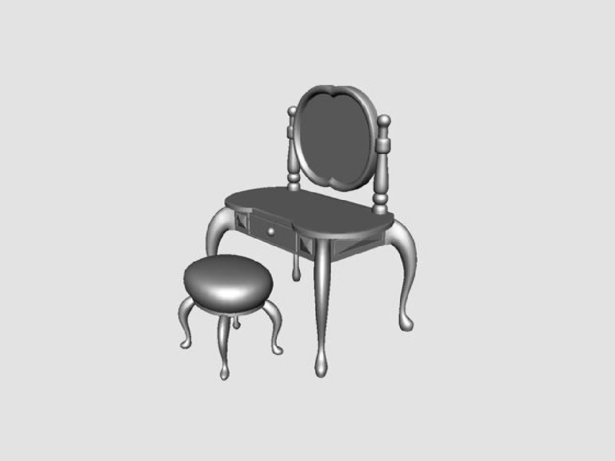 Mesa de vaidade e banquinho