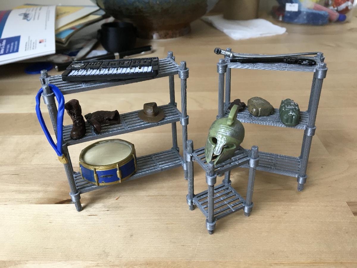 Prateleiras de arame parametricas (escala 1/18)