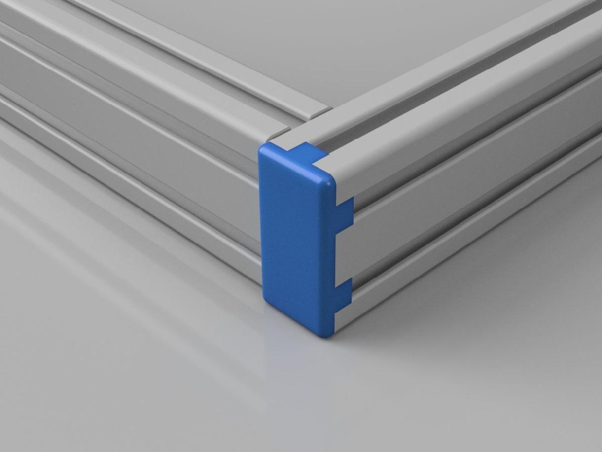 Tampa de extremidade de extrusao de aluminio 20x40, tipo I, slot 5 (por exemplo, Anet PK8)