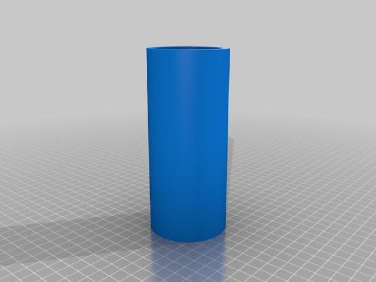 Tubo com 2 polegadas de diametro, 6 polegadas de altura e 1/4 de polegada de espessura