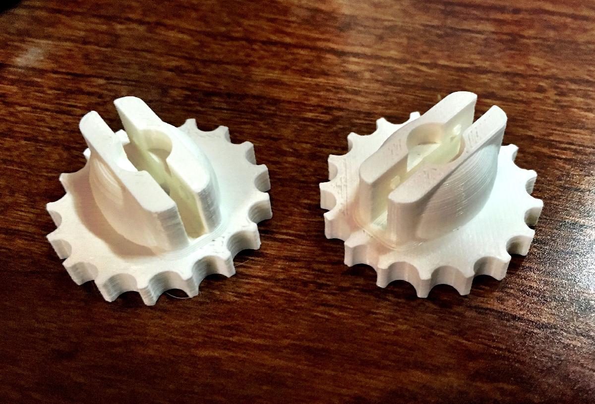 Tampas de porca borboleta Snap on para FlashForge Creator Pro
