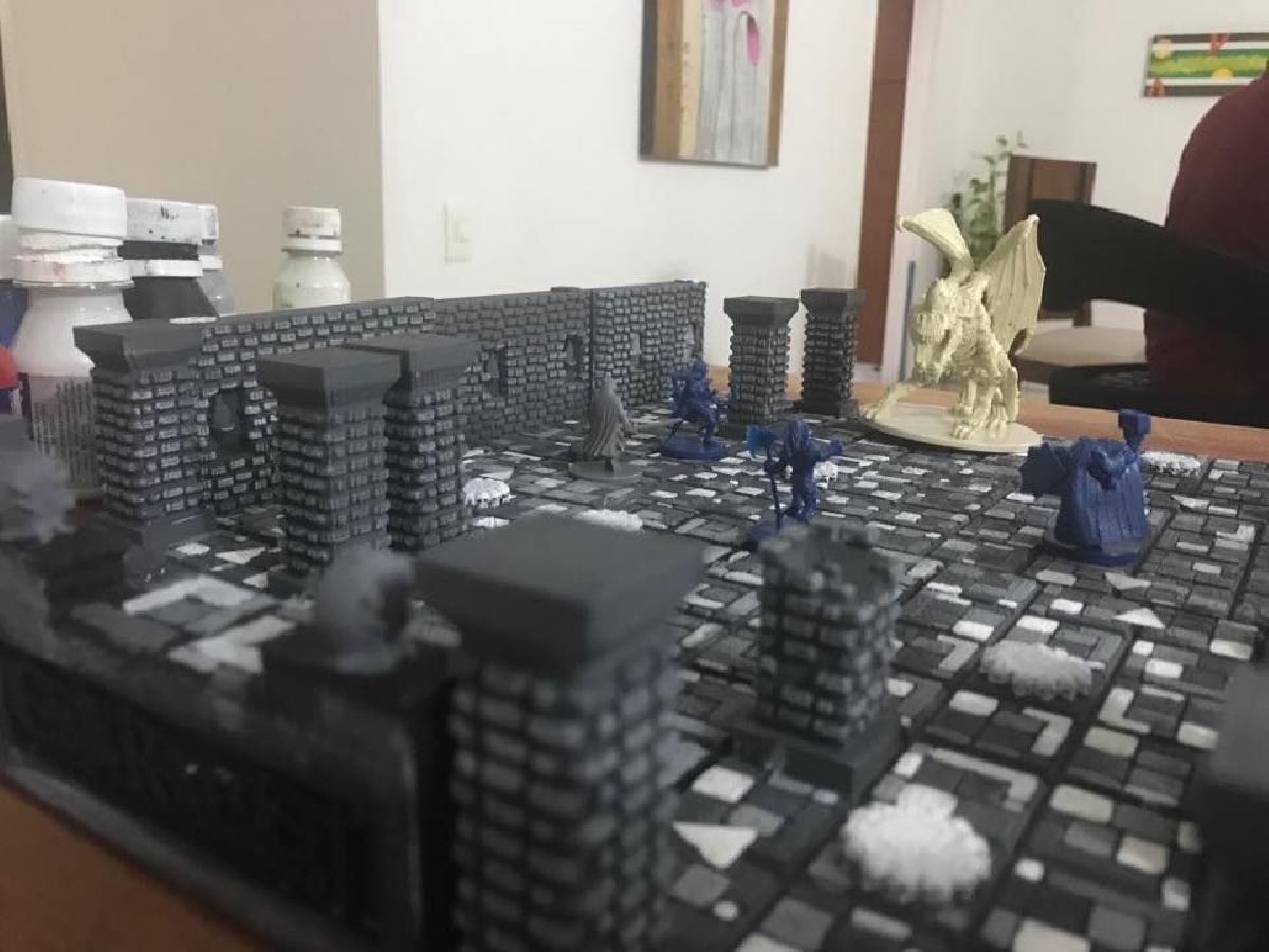 Conjunto completo de tiles do castelo de Ravenloft para D&D