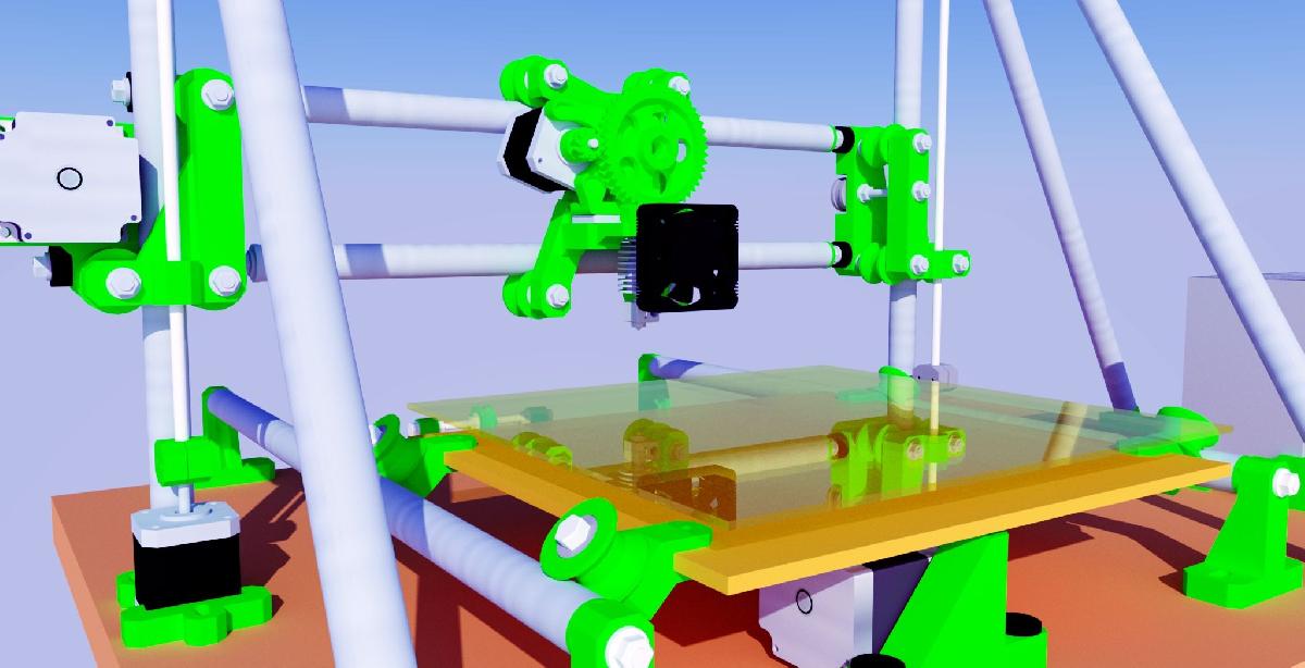 Impressora 3D Sub33D reciclada de lixo eletronico v1.02 (formato grande, baixo custo)