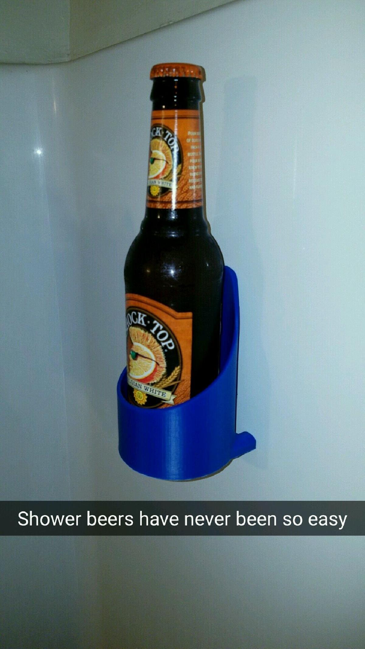 Suporte para cerveja no chuveiro