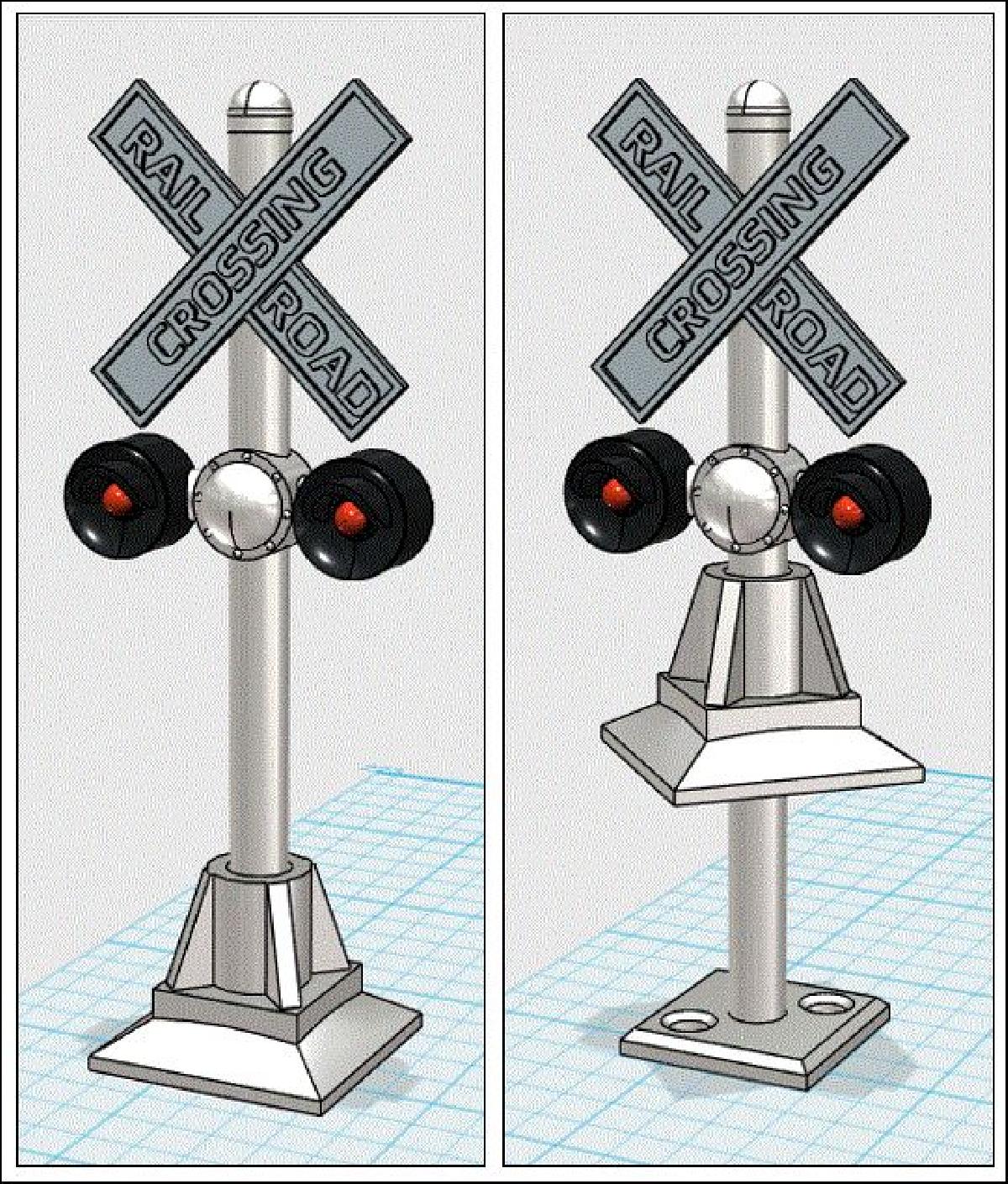 Flashing Model Railroad Crossing Signs   O Gauge 